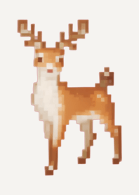 Deer Pixel Art Theme  Brown 03