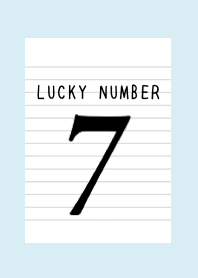 LUCKY NUMBER 7 NOTEBOOKj-LIGHT BLUE-YEL