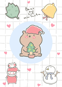 bear & cat Santa mini
