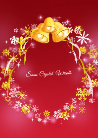 ♥ペア♥Snow Crystal wreath RED & GOLD