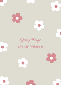 グレーベージュと花柄