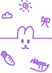 紫色線條兔 2025 LET'S DRAW