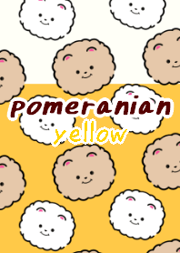 pomeranian dog theme12 yellow