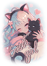 Sweet girl ( black cat new version)