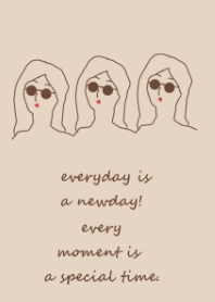 everyday is a newday(beigebrown)