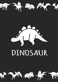 Black White Green :Dinosaur simple theme