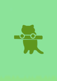 Pictogram of a cat with a stick 4