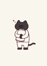 Pajamas black cat.(dusty colors11)