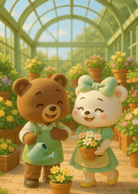 Greenhouse Garden Bear Time