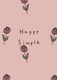 くすんだ大人ピンクとお花。