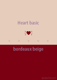 Heart basic ボルドー ベージュ