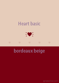 Heart basic bordeaux beige