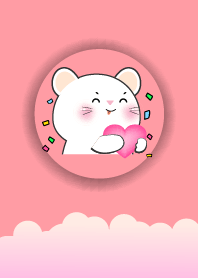 หนูขาวชอบสีชมพู เรียบง่าย