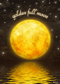 golden full moon from Japan
