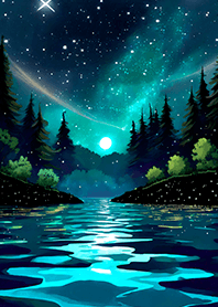 Beautiful starry night view#2566