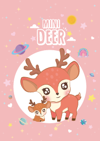 Deer Mini Cute Galaxy Pink