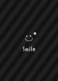 Smile Flower =Black= Stripe2