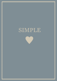 SIMPLE HEART =vintage blue=