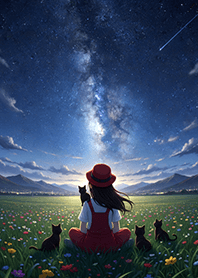 Me, the cat, and the Milky Way