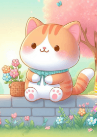 Cute fat cat round body n.13