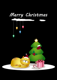 聖誕節快樂˙招財貓(金色)