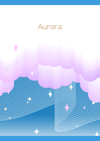 Aurora in Summer on blue