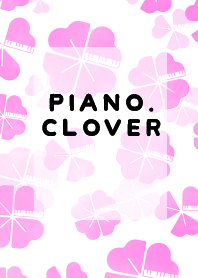 ピアノのシンプルなクローバー（ピンク）