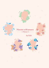 Monster with present:Flower