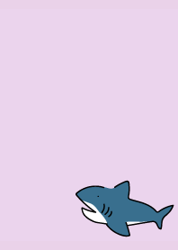 Lazy Shark on light purple