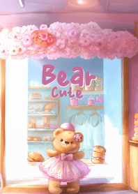 cute bear in fluffy dresses