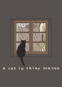 a cat in rainy season + chestnut [os]