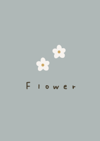 Blue gray and flowers. Adult.