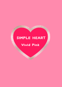 Simple Heart -vivid pink-