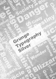Grunge Typography Silver