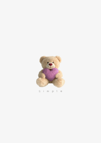 Teddy bear and purple heart