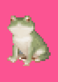 ธีมกบพิกเซลอาร์ตสีชมพู 01