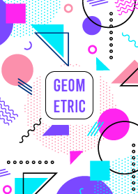 Geometric Colorful White