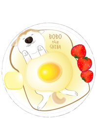 柴犬ドォドォ朝食バージョン