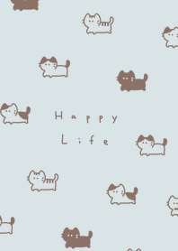 .貓. light blue beige.