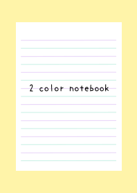 2 COLOR NOTEBOOK-PURPLE&GREEN-LIGHT YEL