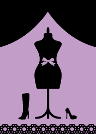 女裝時尚和蕾絲針：紫色