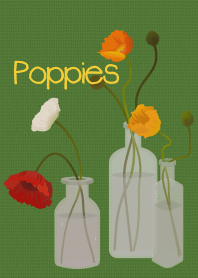 Poppies01 + forest green [os]