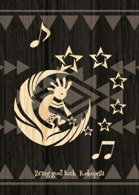 Bring good luck Kokopelli 3 Wood Style
