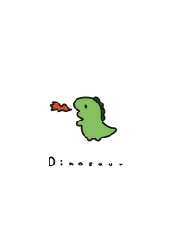 Yuru Dinosaur(green fil)/white vivid