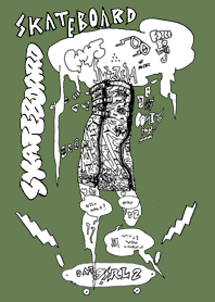 SKATEBOARD GRAFFITI green