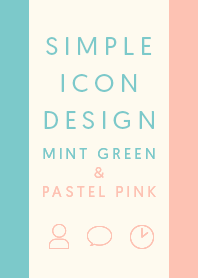 SIMPLE ICON DESIGN GREEN&PINK