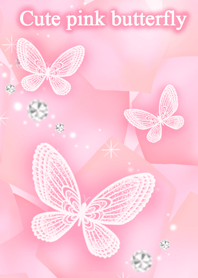 Cute pink butterfly