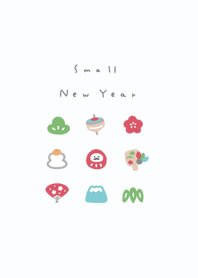 小さなお正月。しろと青