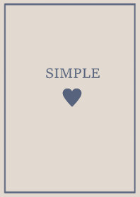 SIMPLE HEART =dustyblue beige=*