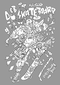 STREET SKATEBOARD GIRL GRAFFITI 04 w2